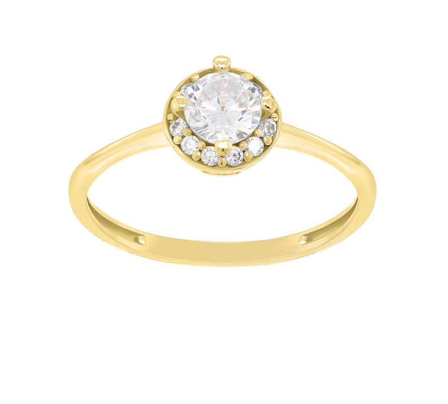 Brilio Okouzlující zásnubní prsten ze žlutého zlata GR003YAU 50 mm - Prsteny Zásnubní prsteny