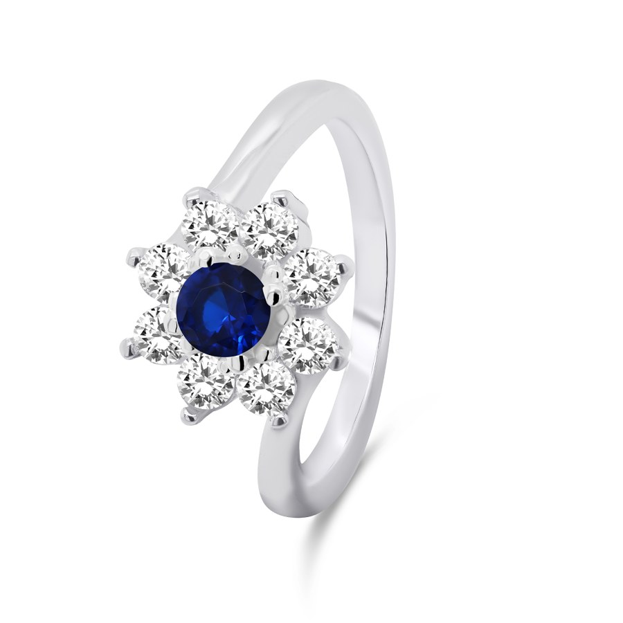 Brilio Silver Krásný stříbrný prsten se zirkony RI053WB 54 mm - Prsteny Prsteny s kamínkem