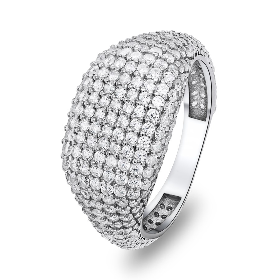 Brilio Silver Luxusní stříbrný prsten se zirkony RI019W 52 mm - Prsteny Prsteny s kamínkem