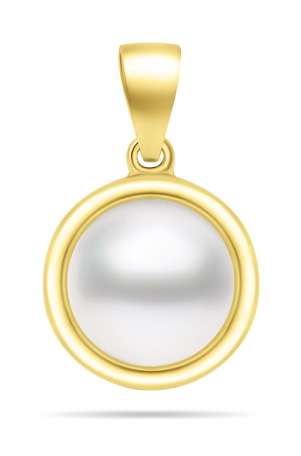 Brilio Silver Minimalistický pozlacený přívěsek s pravou perlou PT89Y - Přívěsky a korálky