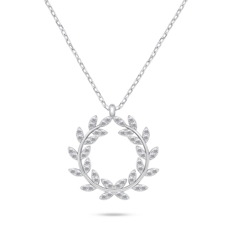 Brilio Silver Nádherný stříbrný náhrdelník se zirkony NCL120W - Náhrdelníky