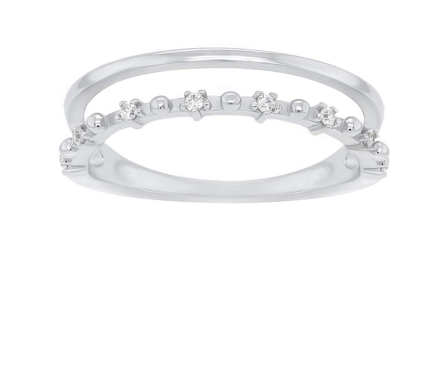 Brilio Silver Okouzlující stříbrný prsten se zirkony GR043W 52 mm - Prsteny Prsteny s kamínkem