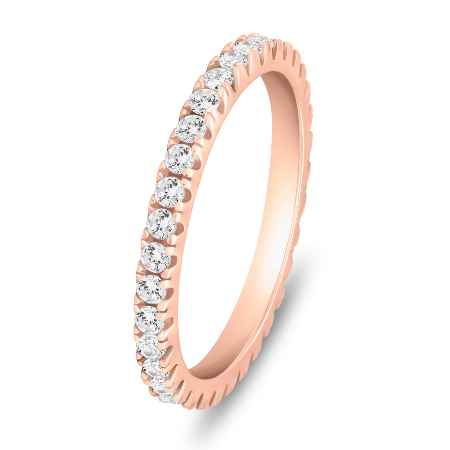 Brilio Silver Půvabný stříbrný prsten se zirkony RI085R 50 mm - Prsteny Prsteny s kamínkem