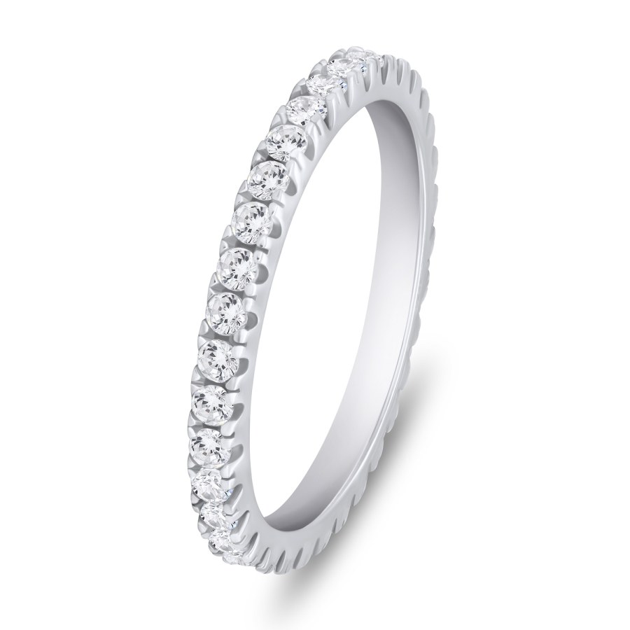 Brilio Silver Půvabný stříbrný prsten se zirkony RI085W 52 mm - Prsteny Prsteny s kamínkem