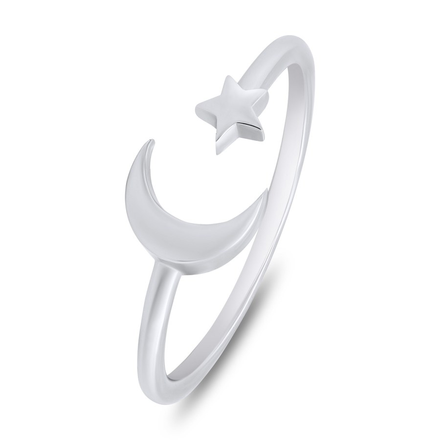 Brilio Silver Slušivý stříbrný otevřený prsten RI079W - Prsteny Otevřené prsteny