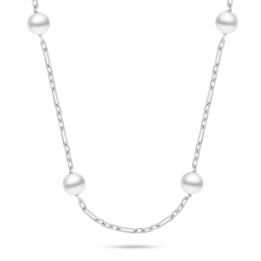 Brilio Silver Stříbrný náhrdelník s Majorica perlami NCL140W - Náhrdelníky