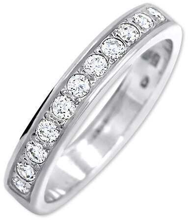 Brilio Silver Stříbrný prsten s krystaly 426 001 00299 04 50 mm - Prsteny