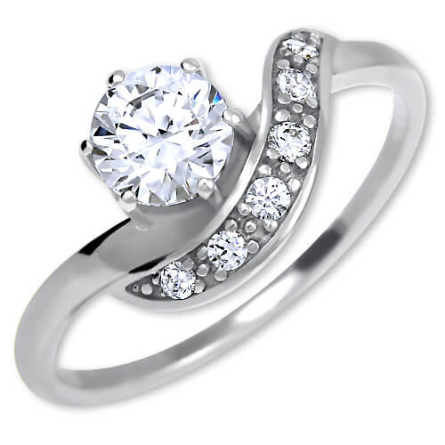Brilio Silver Stříbrný zásnubní prsten 426 001 00534 04 50 mm - Prsteny Zásnubní prsteny