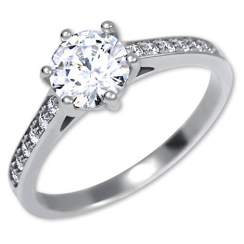 Brilio Silver Stříbrný zásnubní prsten 426 001 00536 04 54 mm - Prsteny Zásnubní prsteny