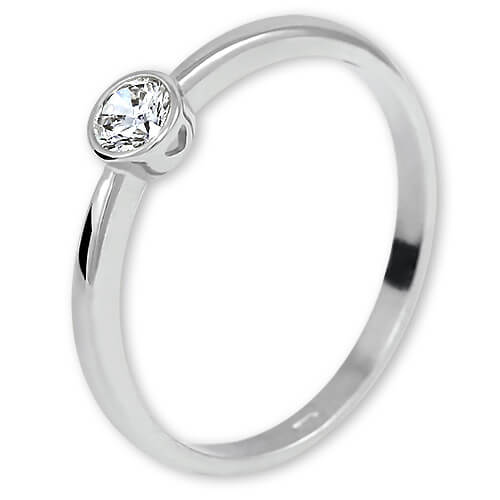 Brilio Silver Stříbrný zásnubní prsten 426 001 00575 04 53 mm - Prsteny Prsteny s kamínkem