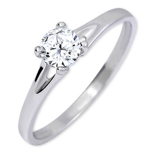 Brilio Silver Stříbrný zásnubní prsten s krystalem 426 001 00508 04 58 mm - Prsteny Zásnubní prsteny