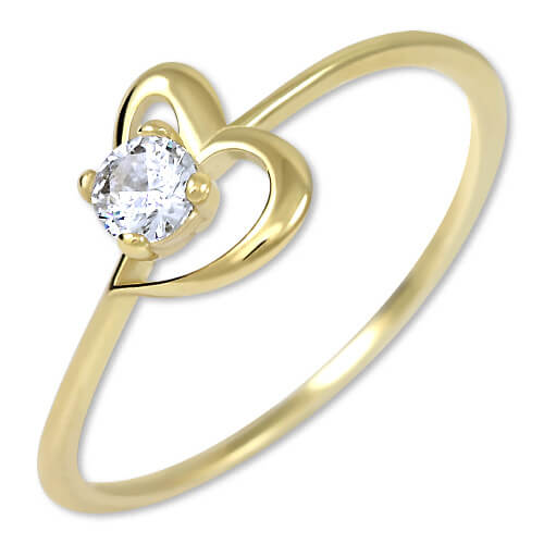 Brilio Zásnubní prsten s krystalem Srdce 226 001 01033 53 mm - Prsteny Zásnubní prsteny