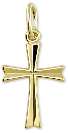 Brilio Zlatý přívěsek Křížek 242 001 00013 10