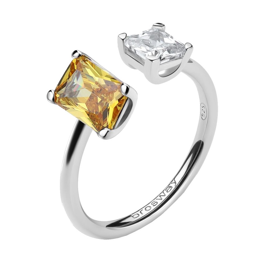 Brosway Elegantní otevřený prsten Fancy Energy Yellow FEY13 52 mm - Prsteny Otevřené prsteny