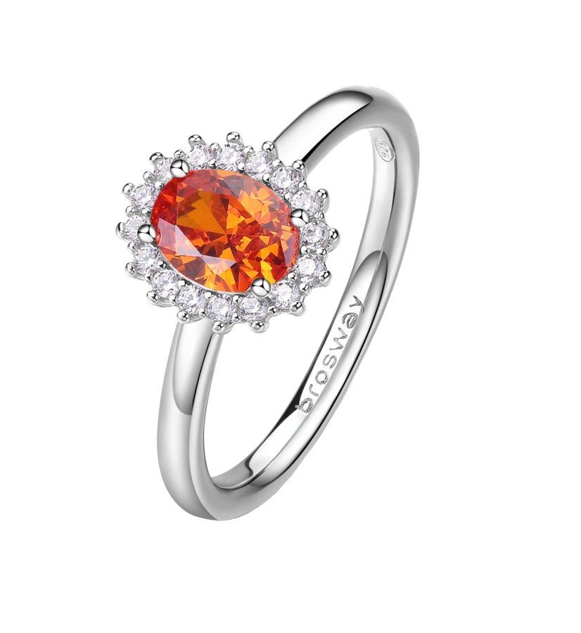 Brosway Elegantní stříbrný prsten Fancy Vitamin Orange FVO19 56 mm - Prsteny Prsteny s kamínkem