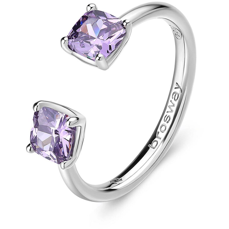 Brosway Otevřený stříbrný prsten Fancy Magic Purple FMP14 58 mm - Prsteny Otevřené prsteny