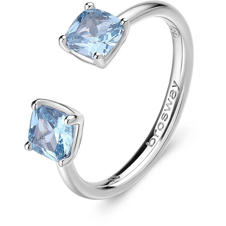 Brosway Otevřený stříbrný prsten Fancy Cloud Light Blue FCL11 50 mm - Prsteny Otevřené prsteny