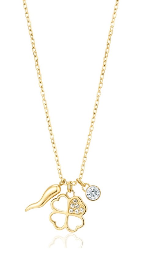 Brosway Půvabný pozlacený náhrdelník pro štěstí Chakra BHKN054 - Náhrdelníky