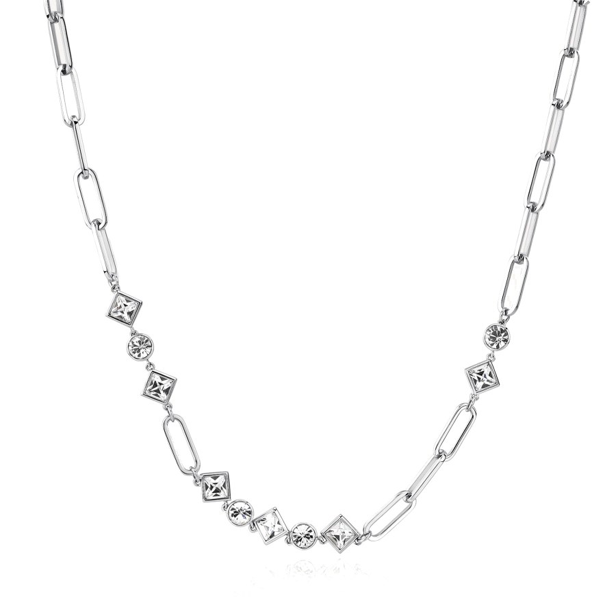 Brosway Slušivý náhrdelník s čirými krystaly Emphasis BEH05 - Náhrdelníky