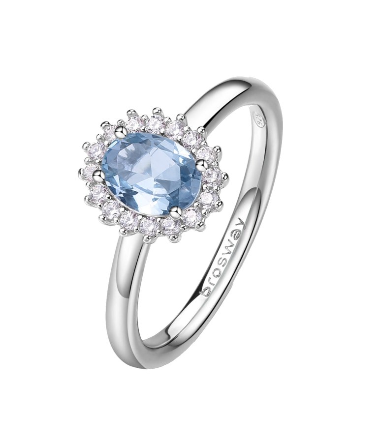 Brosway Elegantní stříbrný prsten Fancy Cloud Light Blue FCL74 54 mm