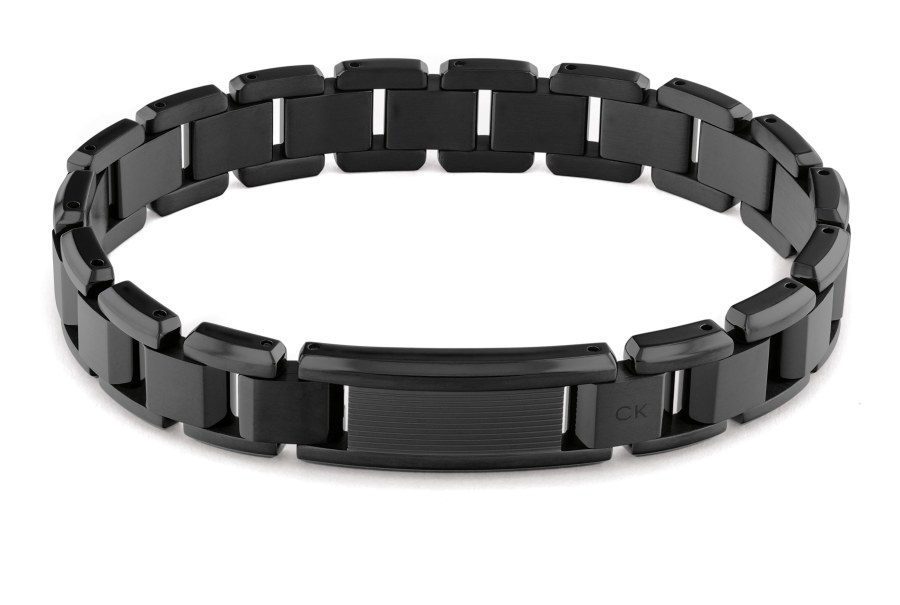 Calvin Klein Černý ocelový náramek pro muže Link 35000288 - Náramky Řetízkové náramky
