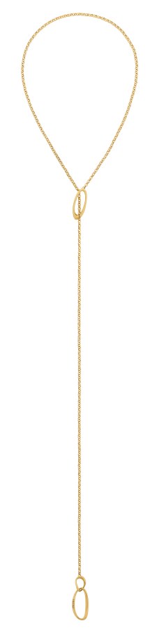 Calvin Klein Dlouhý variabilní pozlacený náhrdelník Sculptural 35000442 - Náhrdelníky