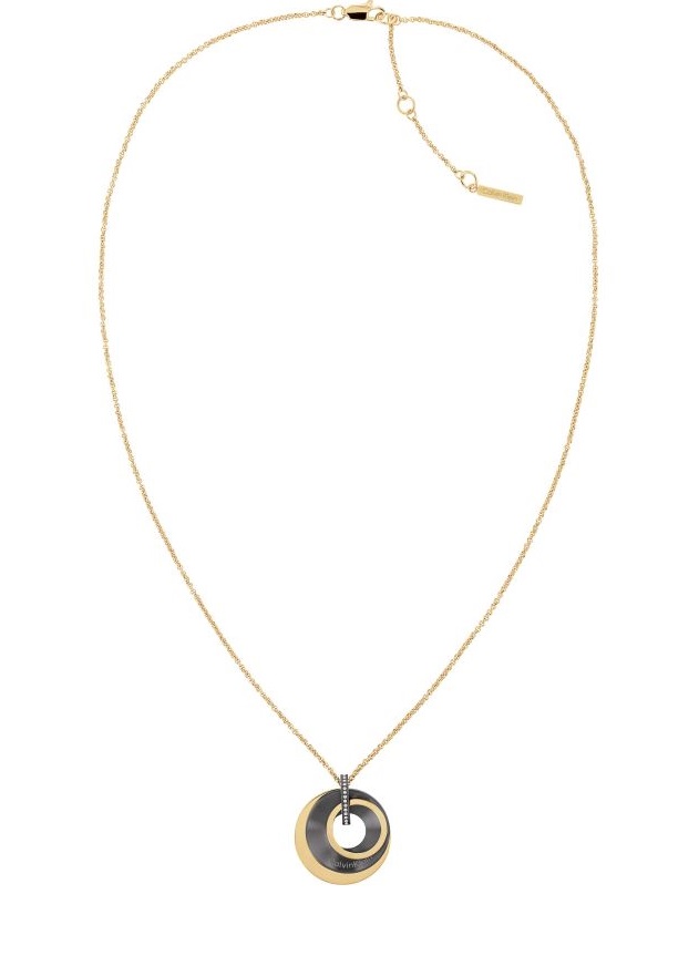 Calvin Klein Luxusní pozlacený náhrdelník z oceli s krystaly 35000158 - Náhrdelníky