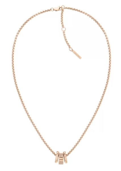 Calvin Klein Moderní bronzový náhrdelník z oceli s krystaly 35000366 - Náhrdelníky