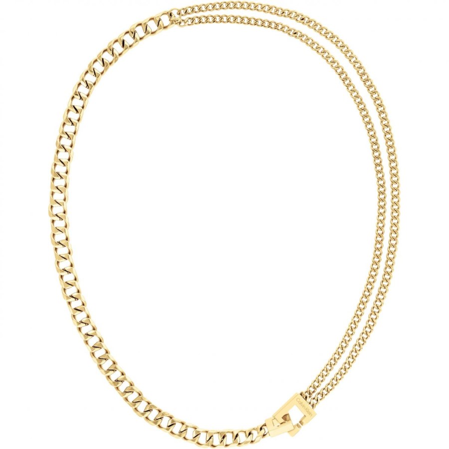 Calvin Klein Módní pozlacený náhrdelník Divergent Links 35000466 - Náhrdelníky