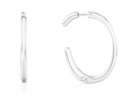 Calvin Klein Něžné náušnice kruhy z oceli Elongated Drops 35000452 - Náušnice Asymetrické náušnice