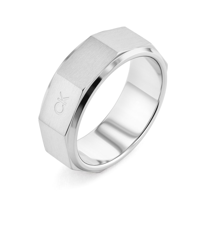 Calvin Klein Ocelový prsten pro muže Latch 35000316 64 mm - Prsteny Prsteny bez kamínku