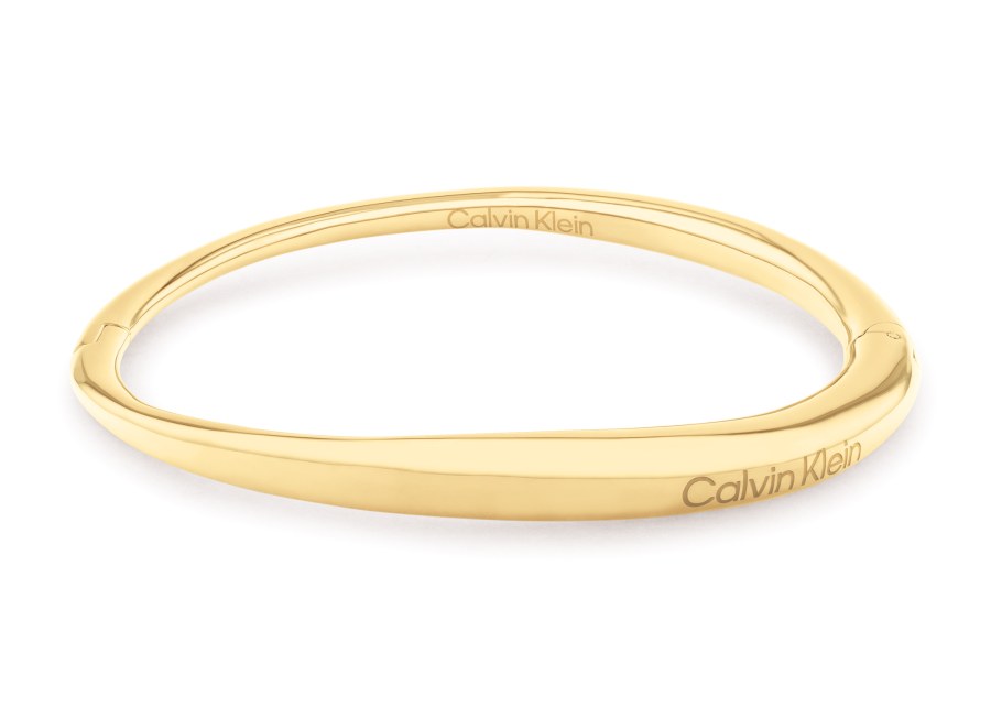 Calvin Klein Pevný dámský náramek z pozlacené oceli Elongated Drops 35000350 - Náramky Pevné náramky
