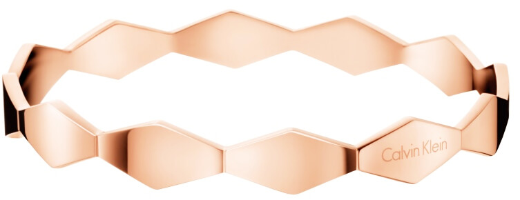 Calvin Klein Pevný růžově zlatý náramek Snake KJ5DPD1001 6 cm - XS - Náramky Pevné náramky