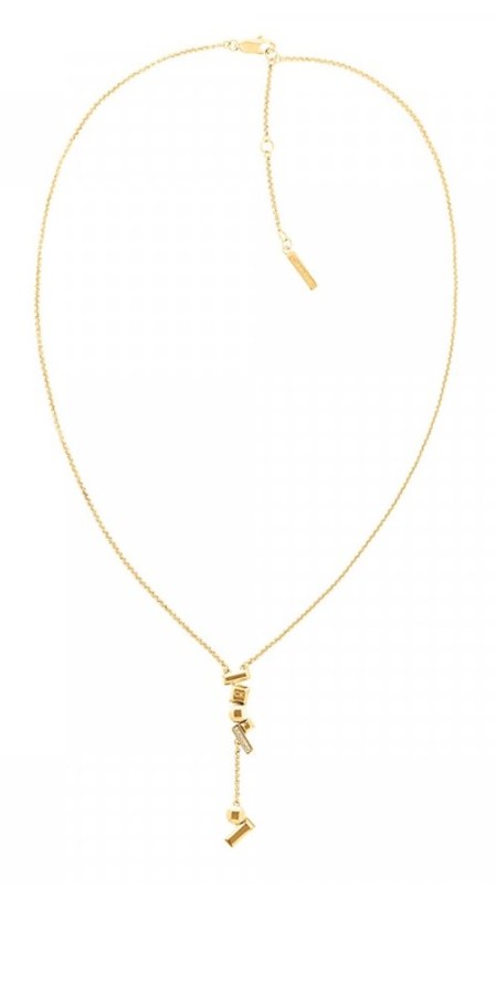Calvin Klein Půvabný pozlacený náhrdelník s krystaly 35000232