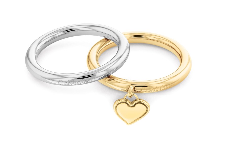 Calvin Klein Romantická bicolor souprava ocelových prstenů Captivate 35000326 56 mm - Sety šperků Soupravy šperků