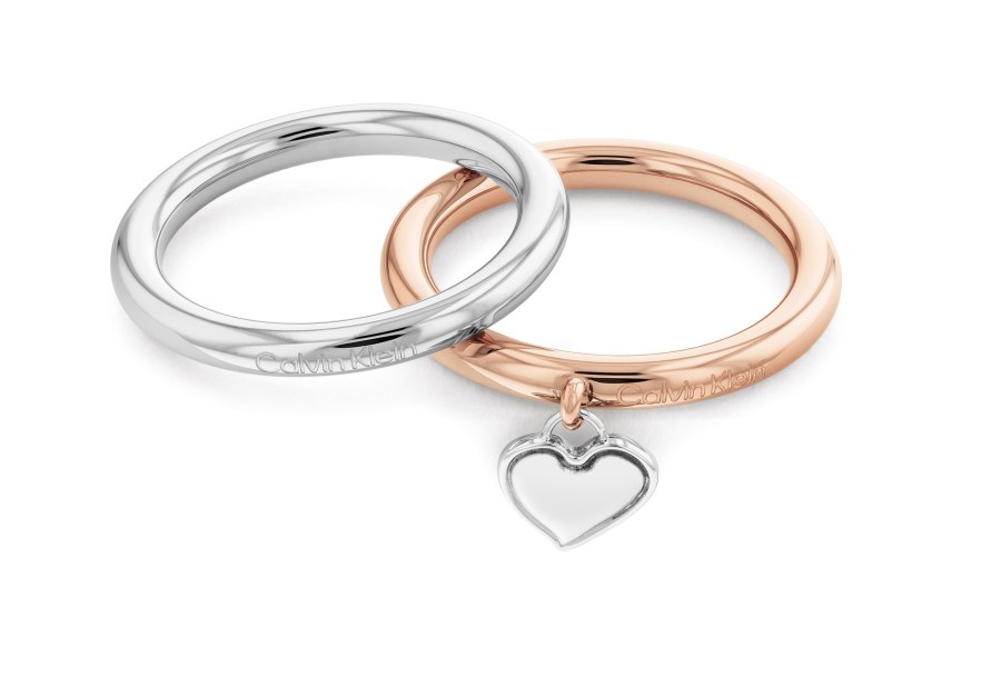 Calvin Klein Romantická bicolor souprava ocelových prstenů Captivate 35000327 52 mm - Sety šperků Soupravy šperků
