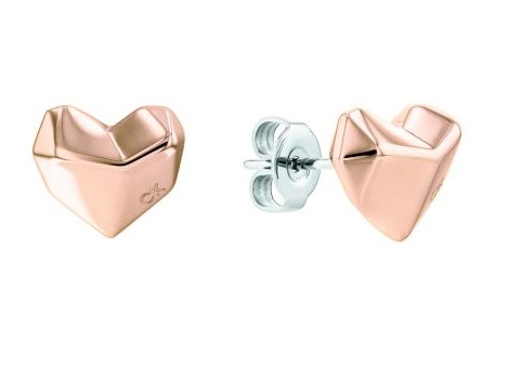 Calvin Klein Romantické bronzové náušnice se srdíčkem In Love 35000043 - Náušnice Pecky