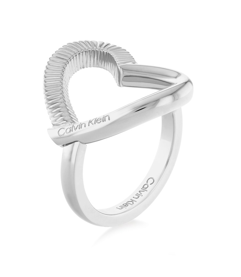 Calvin Klein Romantický ocelový prsten Heart 35000439 56 mm - Prsteny Prsteny bez kamínku