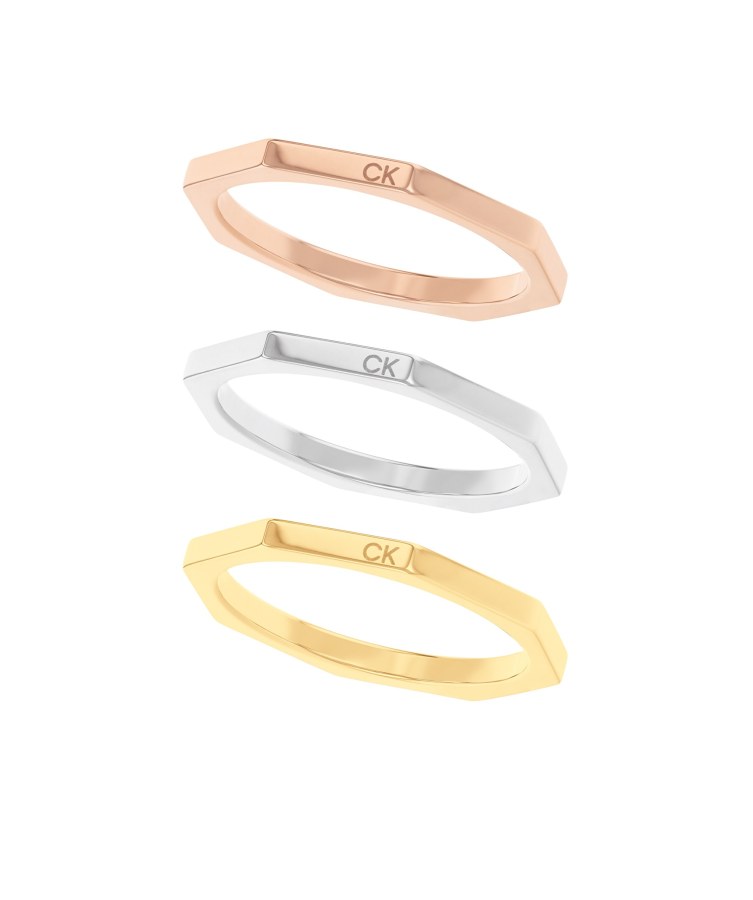 Calvin Klein Slušivá sada ocelových prstenů 35000509 52 mm - Prsteny Prsteny bez kamínku