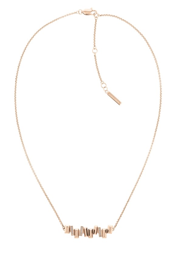 Calvin Klein Slušivý bronzový náhrdelník s krystaly Luster 35000230 - Náhrdelníky