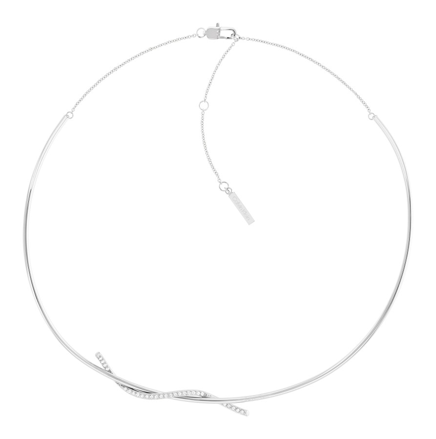 Calvin Klein Slušivý ocelový náhrdelník s krystaly Crystallized Weave 35000510 - Náhrdelníky