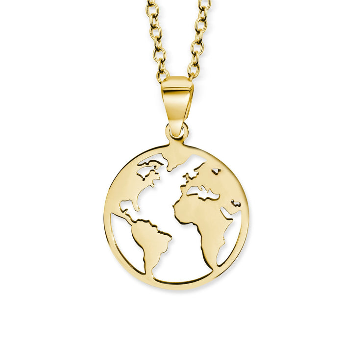 CRYSTalp Originální pozlacený náhrdelník Glóbus Globe 30452.EG - Náhrdelníky