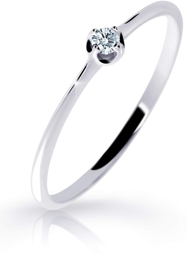 Cutie Diamonds Jemný prsten z bílého zlata s briliantem DZ6729-2931-00-X-2 58 mm - Prsteny Prsteny s kamínkem