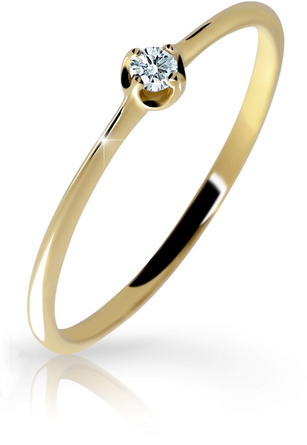 Cutie Diamonds Jemný prsten ze žlutého zlata s briliantem DZ6729-2931-00-X-1 49 mm - Prsteny Prsteny s kamínkem