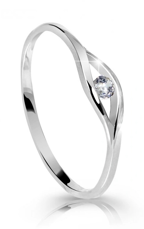 Cutie Diamonds Jemný zásnubní prsten z bílého zlata s briliantem DZ6108-10-X-2 54 mm