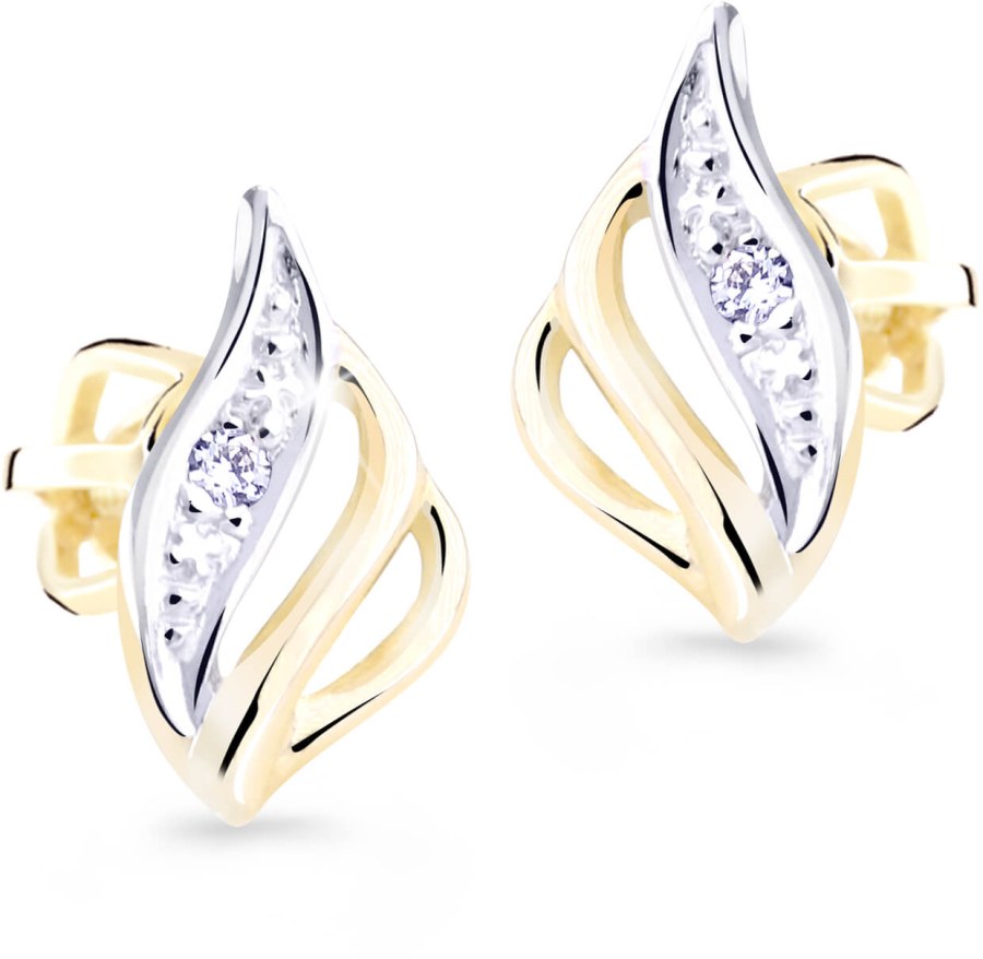 Cutie Diamonds Luxusní bicolor náušnice ze zlata s brilianty DZ8024-R-30-00-X-R1 - Náušnice Pecky
