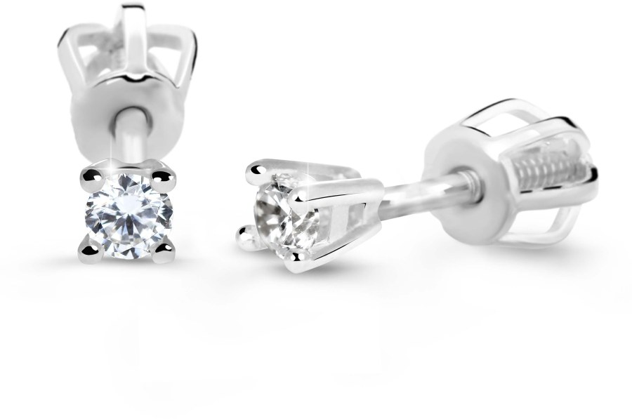 Cutie Diamonds Minimalistické náušnice pecky z bílého zlata s brilianty DZ60129-30-00-X-2 - Náušnice Pecky