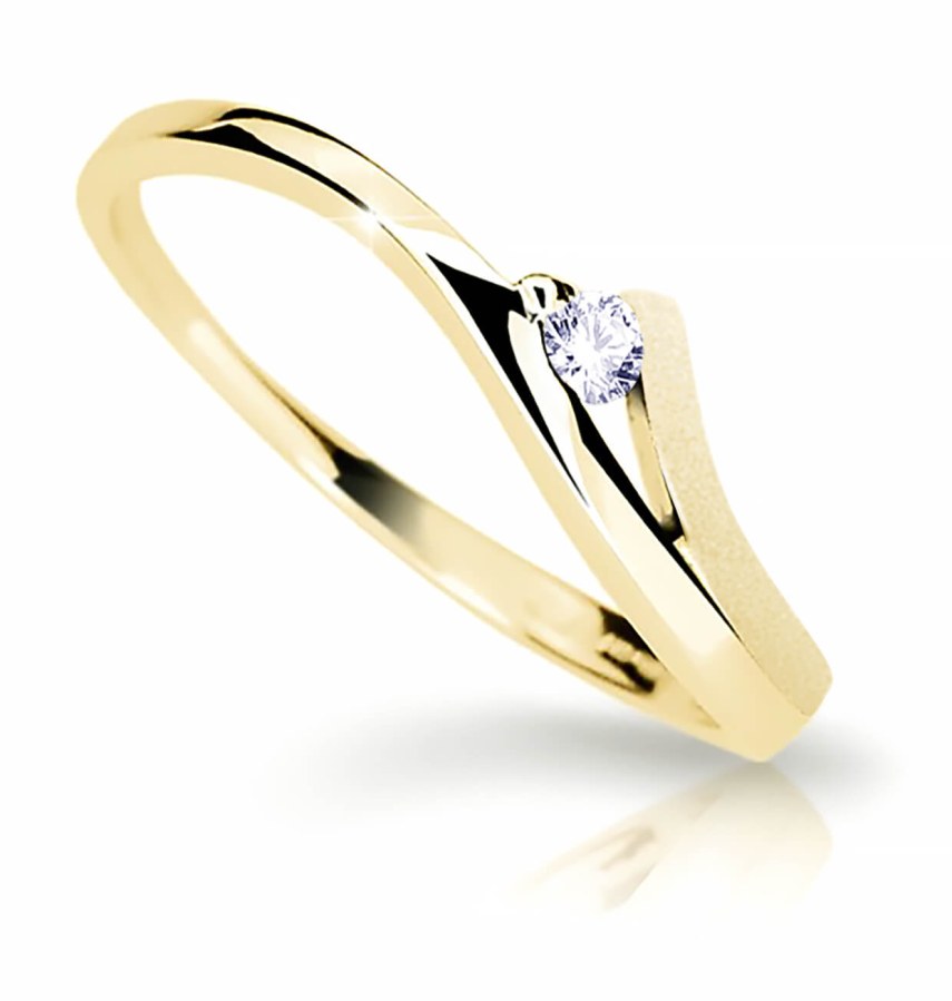 Cutie Diamonds Půvabný prsten ze žlutého zlata s briliantem DZ6818-1718-00-X-1 52 mm - Prsteny Prsteny s kamínkem