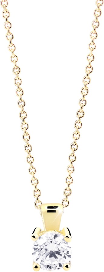 Cutie Jewellery Něžný přívěsek ze žlutého zlata s čirým zirkonem Z8010-40-10-X-1 - Přívěsky a korálky