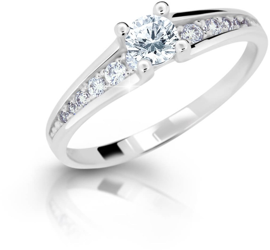 Cutie Jewellery Něžný třpytivý prsten se zirkony Z6822-2956-10-X-2 50 mm - Prsteny Prsteny s kamínkem